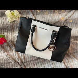 Michael Kors Black and White Purse